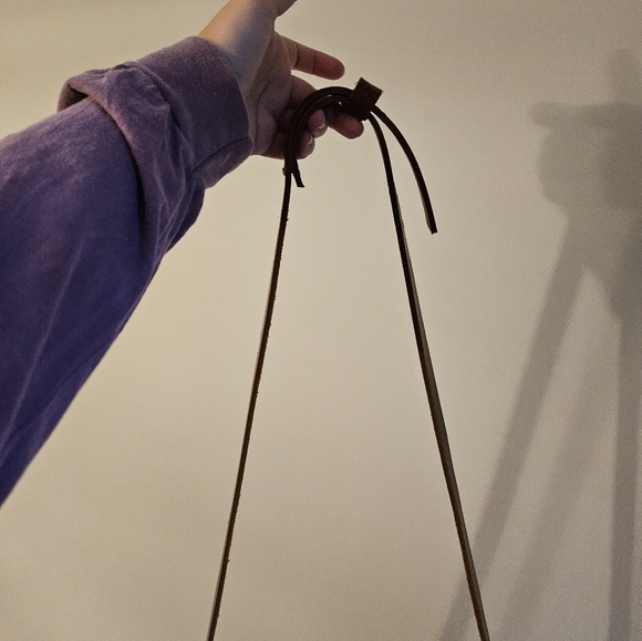 Hand Made Leather Crossbody Purse Bag with Turquoise Cross - Picture 7 of 7